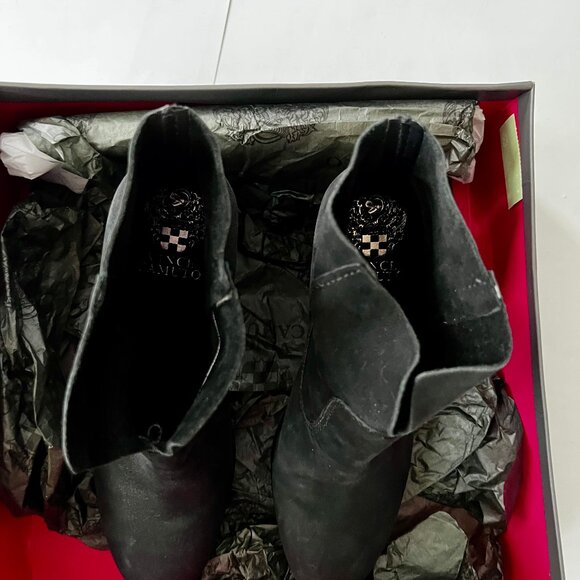 Vince Camuto Feina ankle bootie black silk goat size 8 - Picture 6 of 7